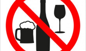 Anunț interzicere băuturi alcoolice
